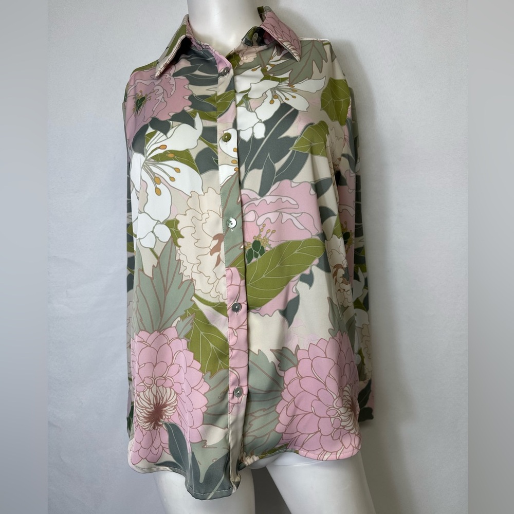 JOIE Floral Buttondown Blouse Top NWOT XS MULTICOLOR
